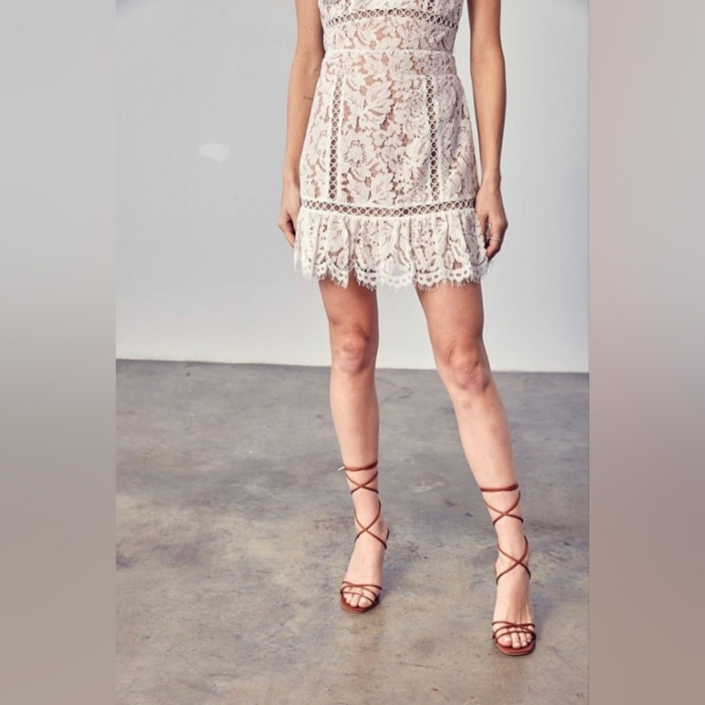 Hausen Lace Mini Boho Skirt Sz S